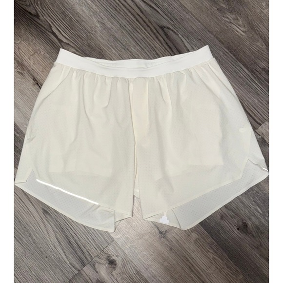 Lululemon Shorts Mens XLarge Fast free Short 6" Lined Running White Athletic Gym - Picture 2 of 10
